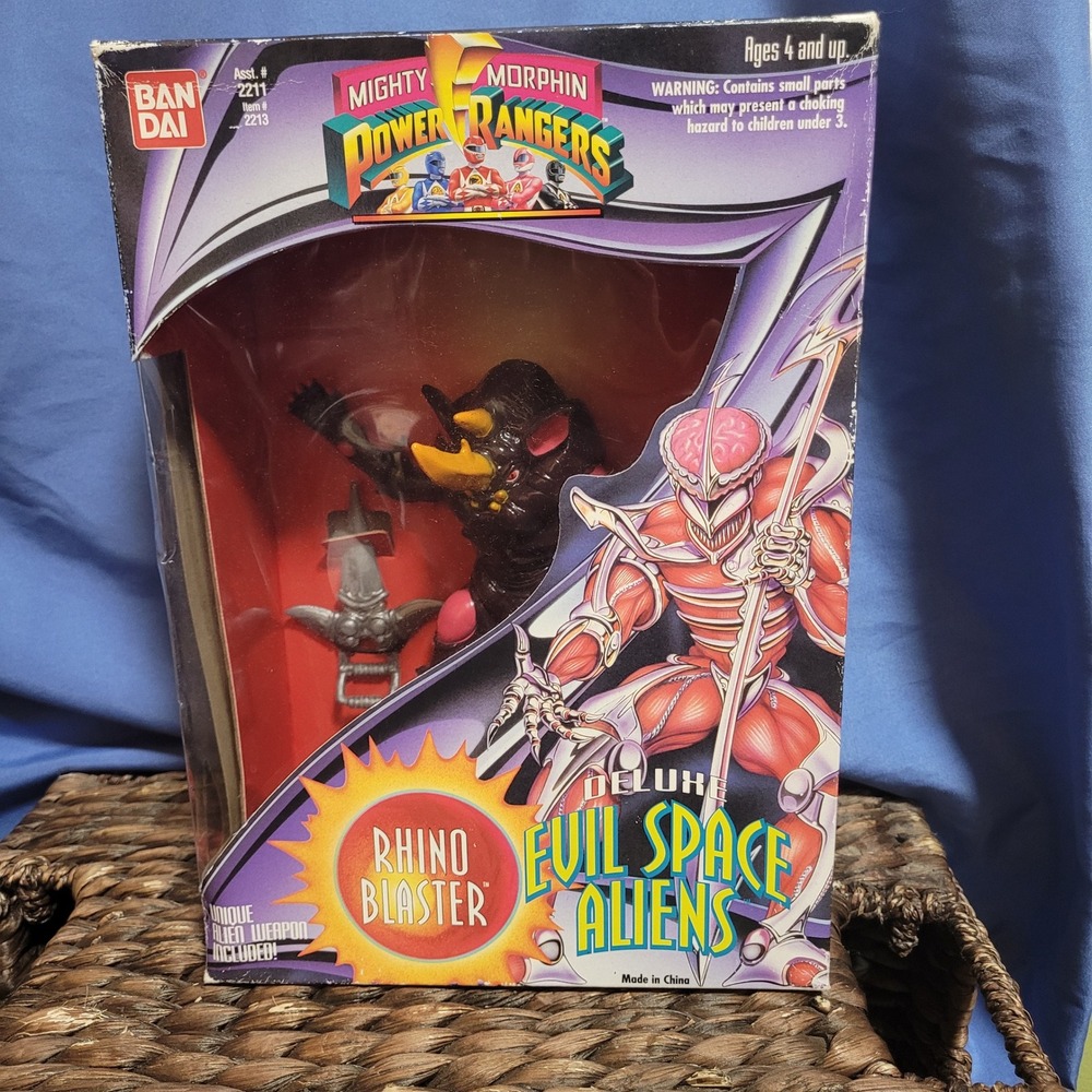 Mighty Morphin Power Rangers Deluxe Evil‎ Space Aliens Rhino Blaster Bandai 1994